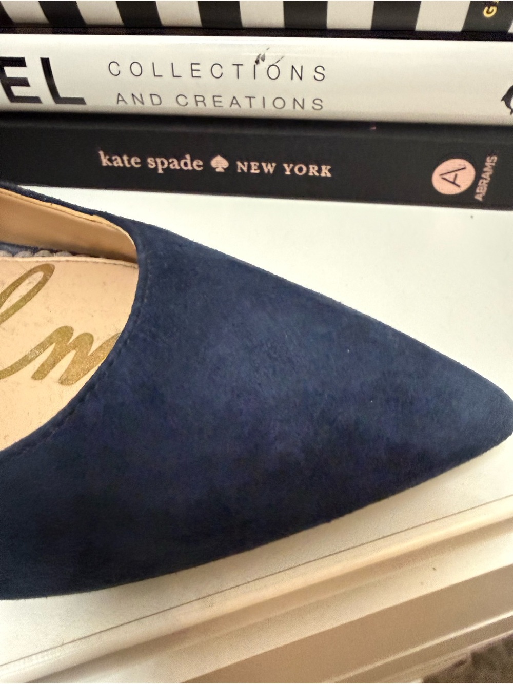 Sam Edelman Navy Suede Pointed Toe Stiletto Pumps great condition - Picture 2 of 4
